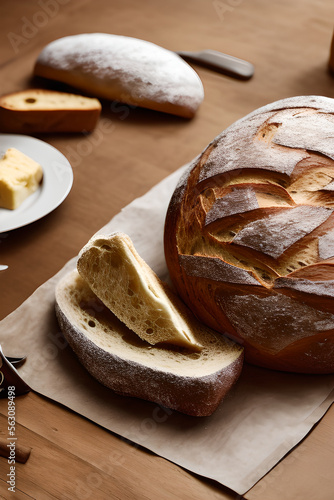 Fresh Bread. Fresh Oven Bread. Front View. 