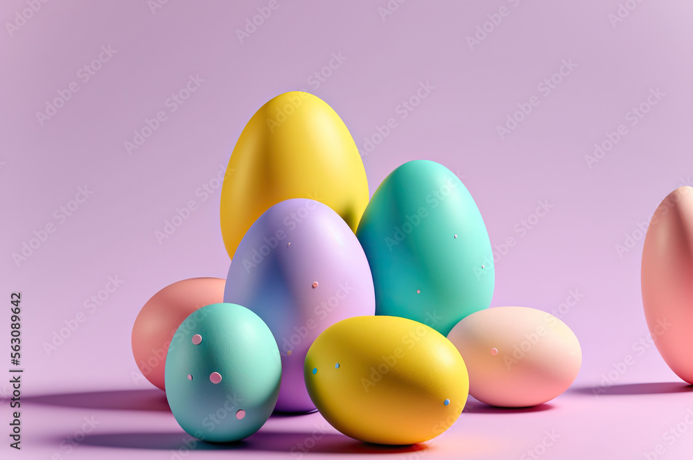 Soft colors of Easter egg wallpaper, minimalist background