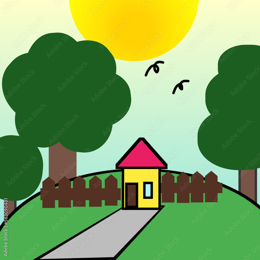 House of shape illustration House of shape illustration