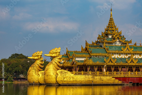The royal barge in Rangoon Myanmar © hecke71
