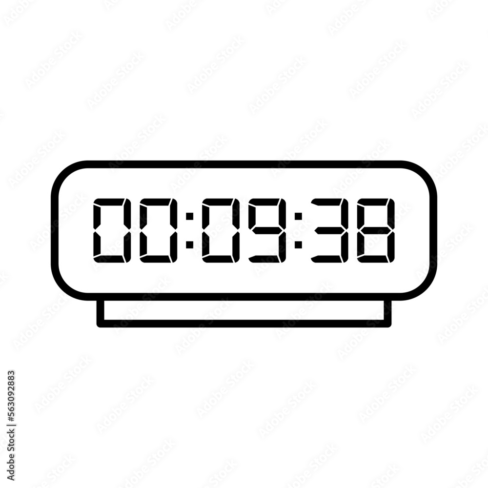 Digital, clock, led icon vector image. Can also be used for home electronics and appliances. Suitable for mobile apps, web apps and print media. Digital, clock, led icon vector image. Can also be used for home electronics and appliances. Suitable for mobile apps, web apps and print media.