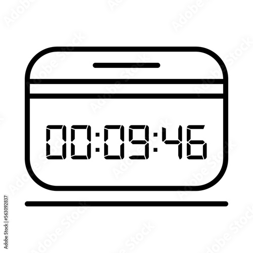 Digital, clock, led icon vector image. Can also be used for home electronics and appliances. Suitable for mobile apps, web apps and print media.