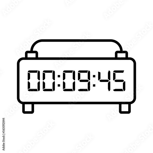 Digital, clock, led icon vector image. Can also be used for home electronics and appliances. Suitable for mobile apps, web apps and print media.