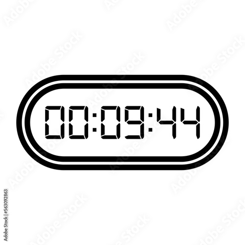 Digital, clock, led icon vector image. Can also be used for home electronics and appliances. Suitable for mobile apps, web apps and print media.