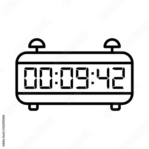Digital, clock, led icon vector image. Can also be used for home electronics and appliances. Suitable for mobile apps, web apps and print media.