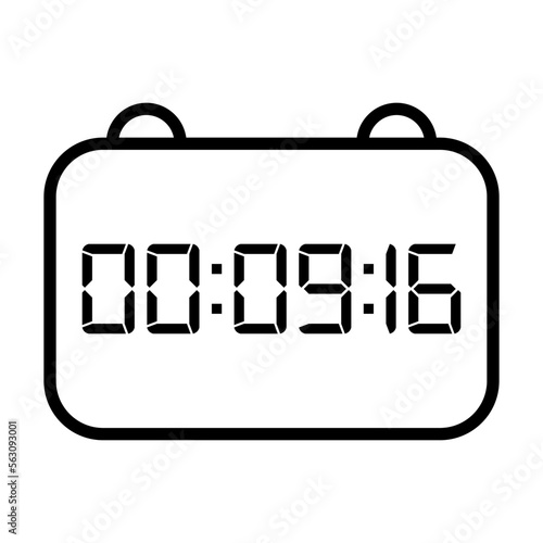 Digital, clock, led icon vector image. Can also be used for home electronics and appliances. Suitable for mobile apps, web apps and print media.
