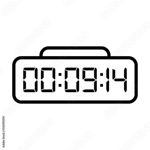 Digital, clock, led icon vector image. Can also be used for home electronics and appliances. Suitable for mobile apps, web apps and print media.