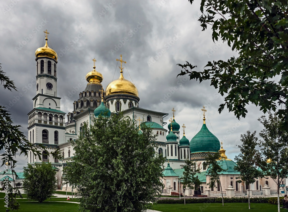 Resurrection Christi cathedral. Resurrection monastery. City of Istra, Russia	
