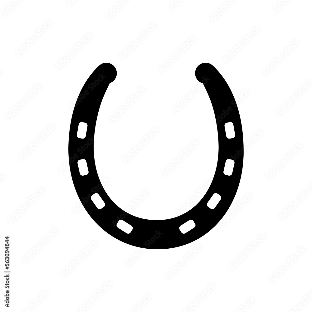 Horseshoe icon. Luck symbol. Saint Patrick Day element. Flat vector illustration isolated on white background. Horseshoe icon. Luck symbol. Saint Patrick Day element. Flat vector illustration isolated on white background.