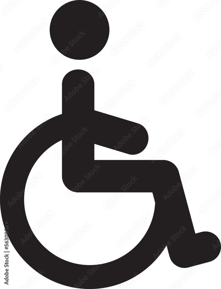 Wheelchair, handicapped access sign or symbol flat icon for websites and print Wheelchair, handicapped access sign or symbol flat icon for websites and print