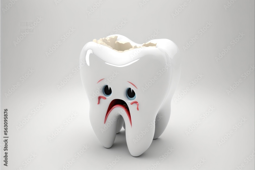 Tooth decay. Mouth and teeth health concept. Various dental diseases. Design for banner, designer, dental clinic or hospital. Generative AI Tooth decay. Mouth and teeth health concept. Various dental diseases. Design for banner, designer, dental clinic or hospital. Generative AI