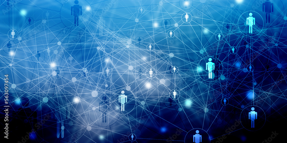 2d illustration Business Network concept 2d illustration Business Network concept