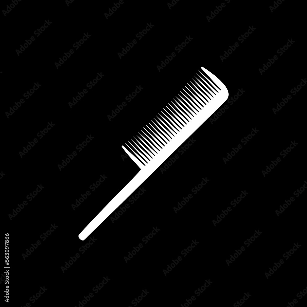 Comb icon. Simple style barber icon isolated on black background. Comb icon. Simple style barber icon isolated on black background.