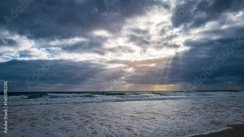 Storm over ocean