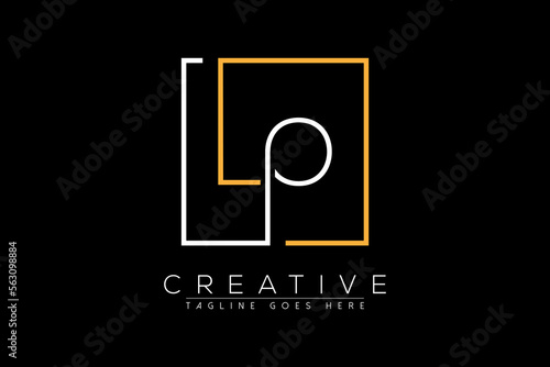 Initial letter lo, ol, o, l elegant and luxury Initial with Rectangular frame minimal monogram logo design vector template
