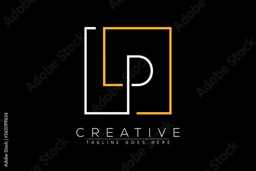Initial letter ld, dl, d, l elegant and luxury Initial with Rectangular frame minimal monogram logo design vector template