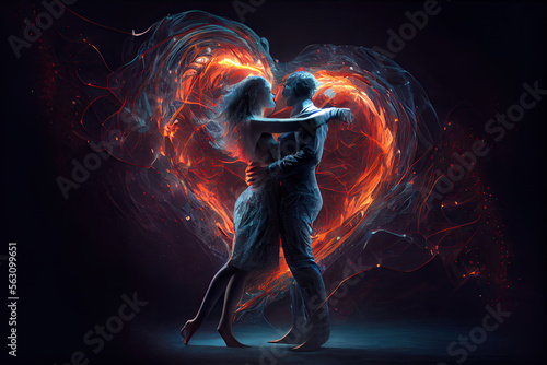 Valentine soulmate dancing - By Generative AI