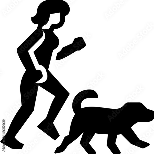 walk the dog solid icon