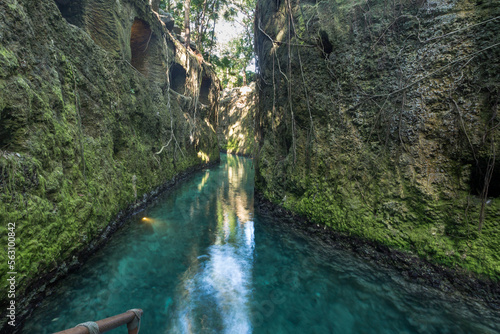Underground river in the Xcaret Park in Quintana Roo, Mexico photo