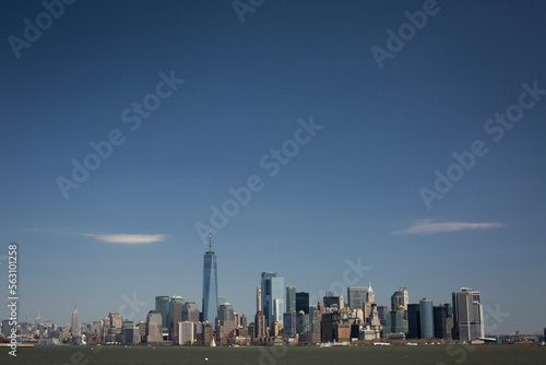 Lower Manhattan skyline from New York Bay