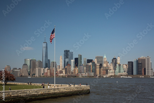 Lower Manhattan skyline from Liberty Island, New York
