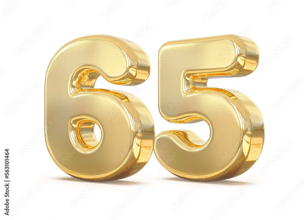 3D Golden Number 65 With Generative AI 3D Golden Number 65 With Generative AI