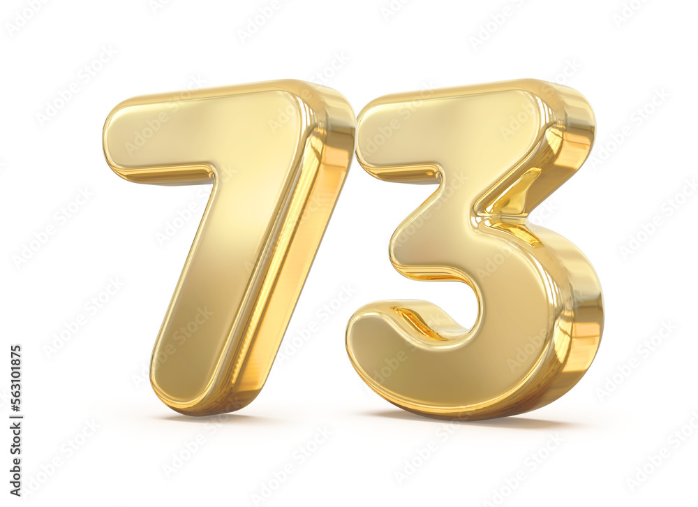 3D Golden Number 73 With Generative AI 3D Golden Number 73 With Generative AI