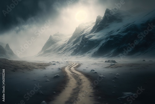 Obraz na płótnie winter mountains path