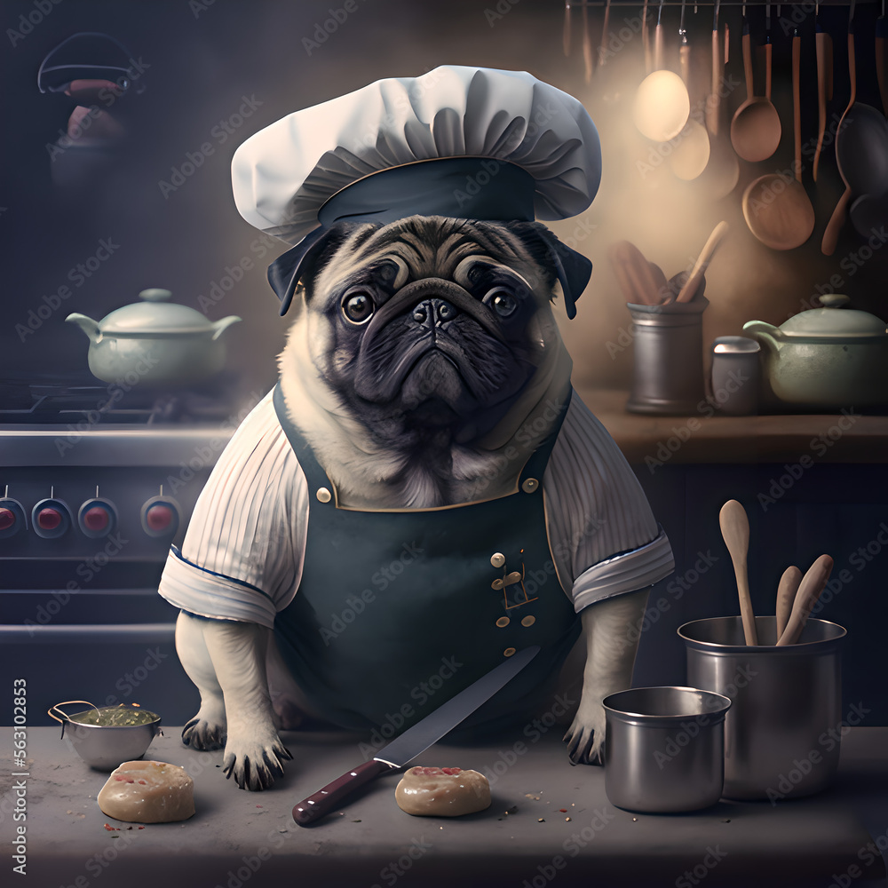 Pug cooking best sale