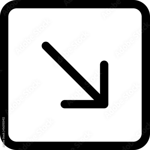 Arrow bottom right icon