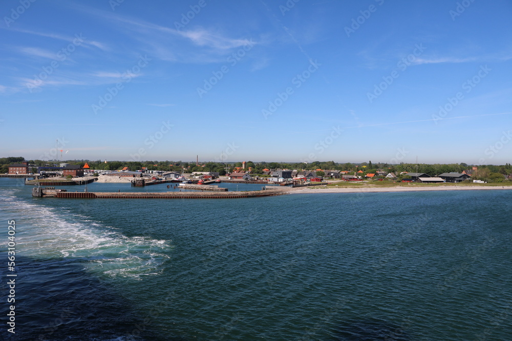 View to Gedser Ferry Port, Baltic Sea Denmark