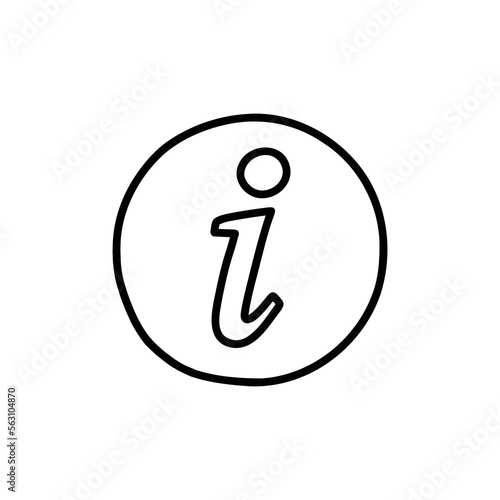 info sign doodle icon, vector color line illustration