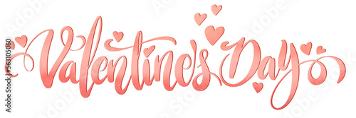 Valentines day pink text typography