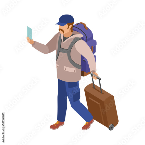 Passenger Isometric Illustration