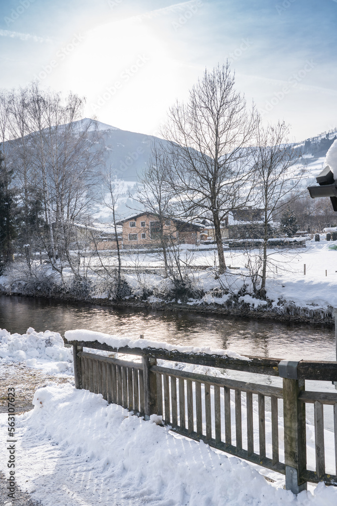 Fototapeta premium Snow mountains landscape