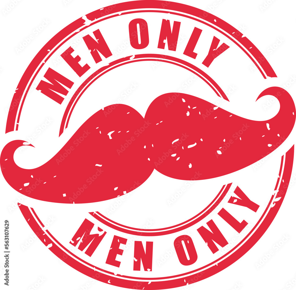 Men only rubber stamp