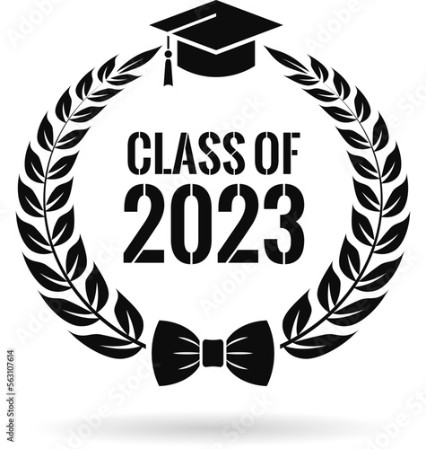 Senior class of 2023 vector laurel sign