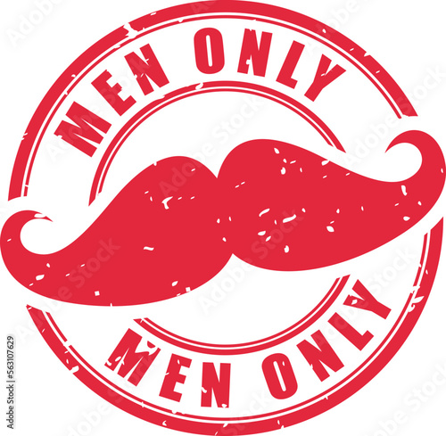 Obraz na płótnie Men only rubber stamp w salonie