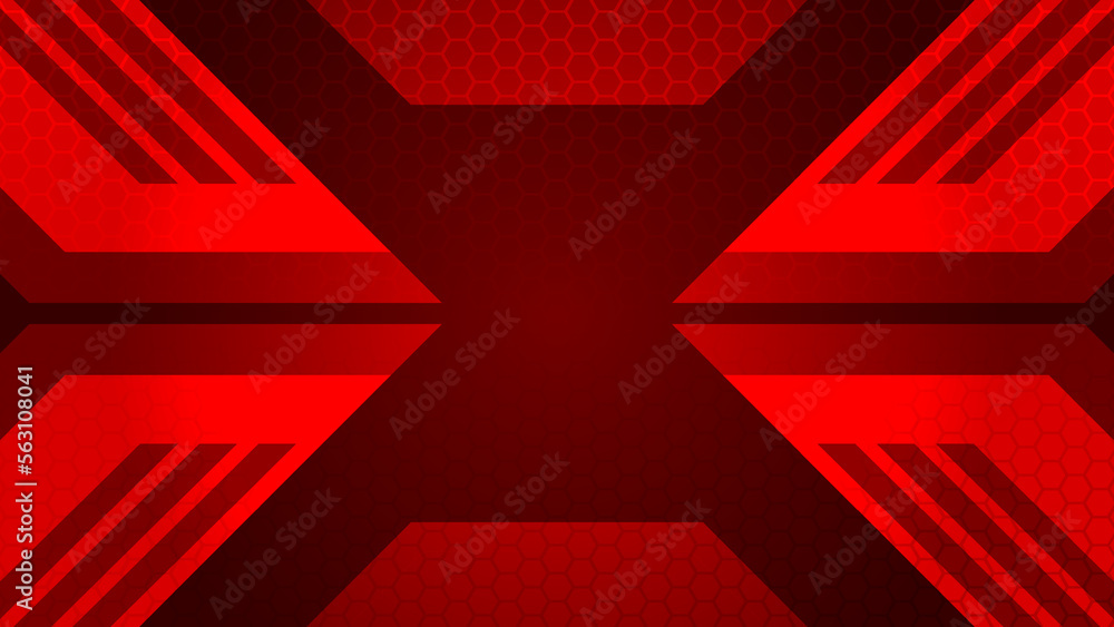 red tech futuristic background. Modern technology futuristic design concept for gaming and sports.