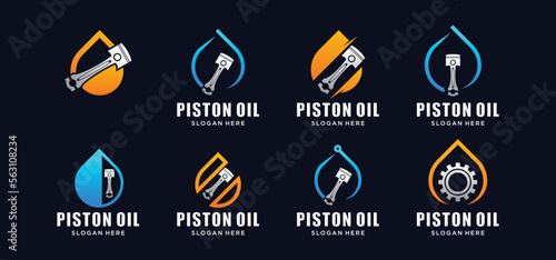 piston engine oil droplets, illustration of vehicle engine lubricants and industrial machines.