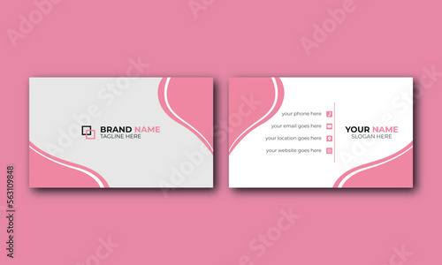 modern unique style  business card design, love effect card design template,