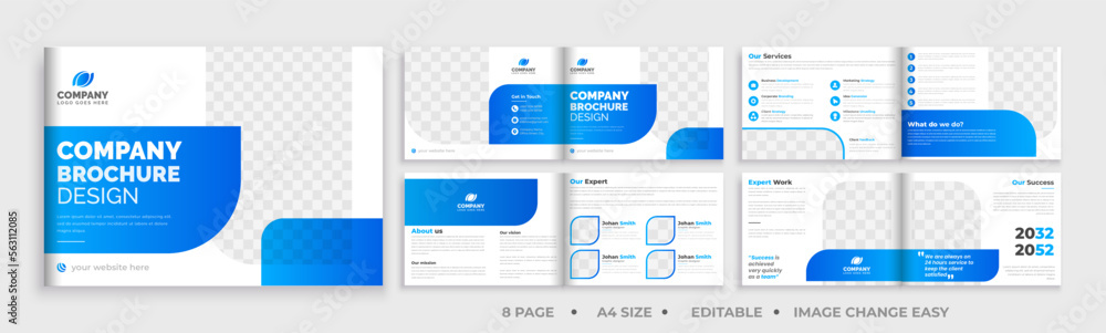 8 page brochure landscape template, corporate business booklet brochure design, modern layout bifold brochure, annual report template, 8 page brochure landscape template, corporate business booklet brochure design, modern layout bifold brochure, annual report template,