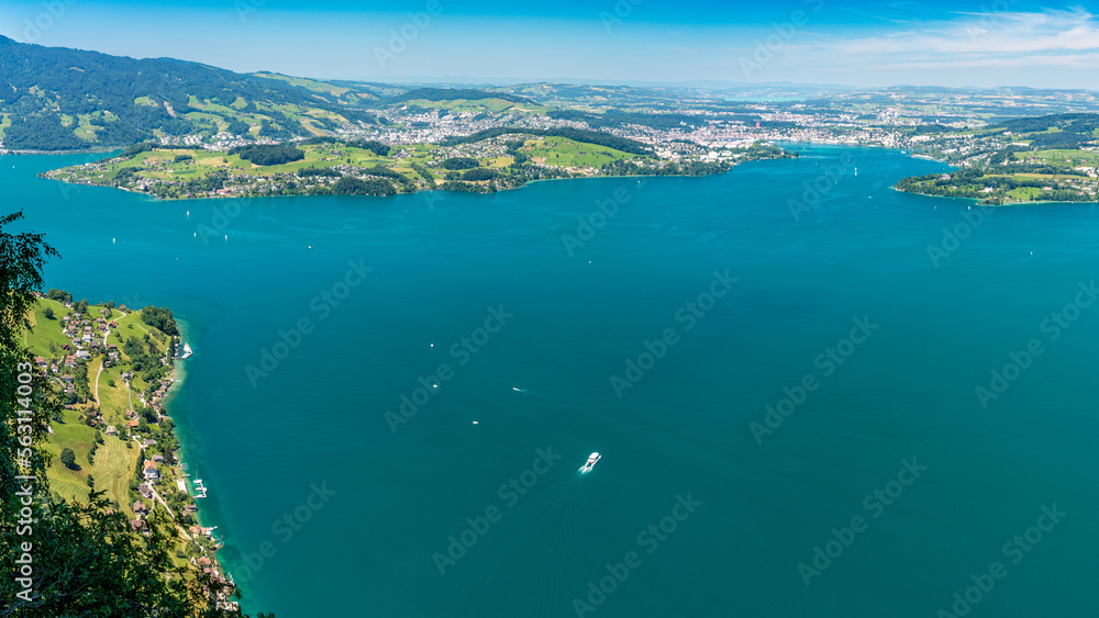 Switzerland 2022, Beautiful view of the Alps from Burgenstock. Lake Luzern. Switzerland 2022, Beautiful view of the Alps from Burgenstock. Lake Luzern.