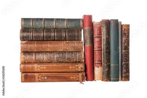 Group of old books isolated png with transparency © eshma