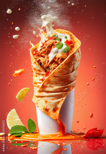 Kebab shawarma advertising poster