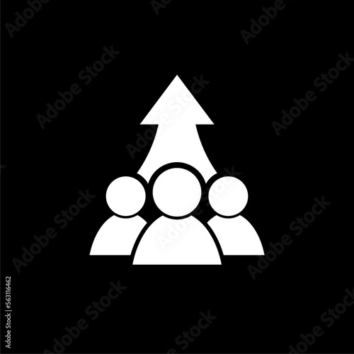 Mentoring Concept logo design icon isolated on black background.