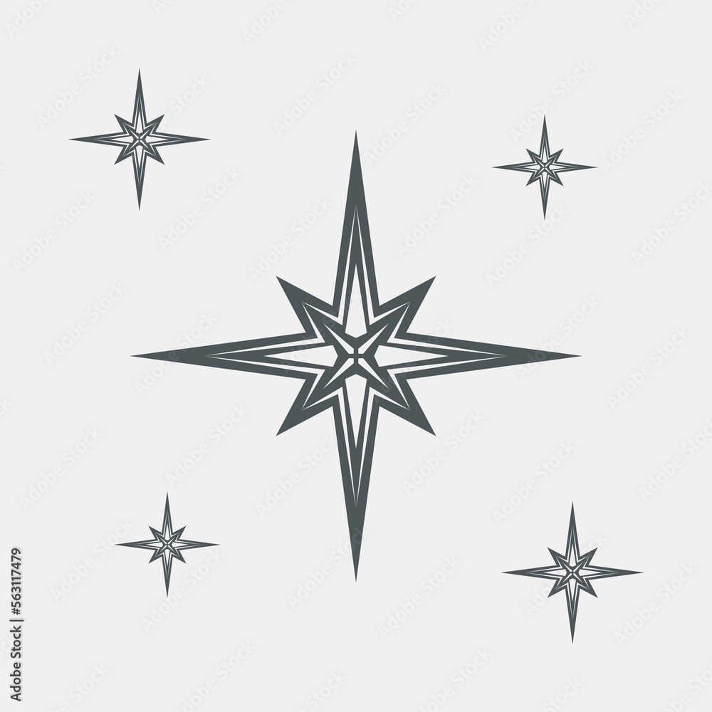 Star north quality vector illustration cut Star north quality vector illustration cut