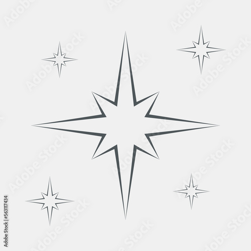 Star north quality vector illustration cut