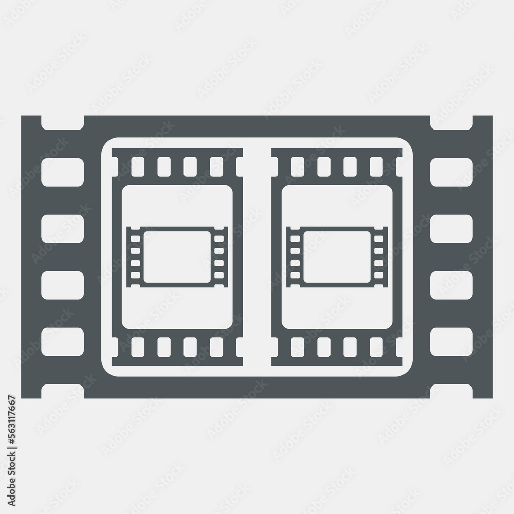 Video tape photo film strip frame quality vector illustration cut Video tape photo film strip frame quality vector illustration cut