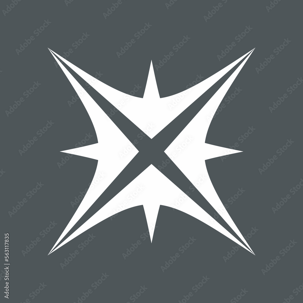 Star north quality vector illustration cut